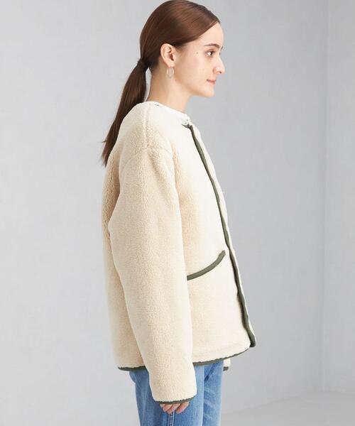 TAION（タイオン）の「【WEB限定】＜ TAION (タイオン) ＞リバーシブル キルト ジャケット（ダウンジャケット/コート・レディース・オリーブ/ブラック・S）」の4枚目の写真