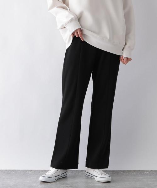 GLOBAL WORK（グローバルワーク）の「カットジョーゼットフレアパンツ/228793（その他パンツ・レディース・チャコールグレー/ブラック/グリーン/ワインレッド/レッド系その他6/ゴールド系その他/グリーン系その他3・MEDIUM/LARGE）」の2枚目の写真