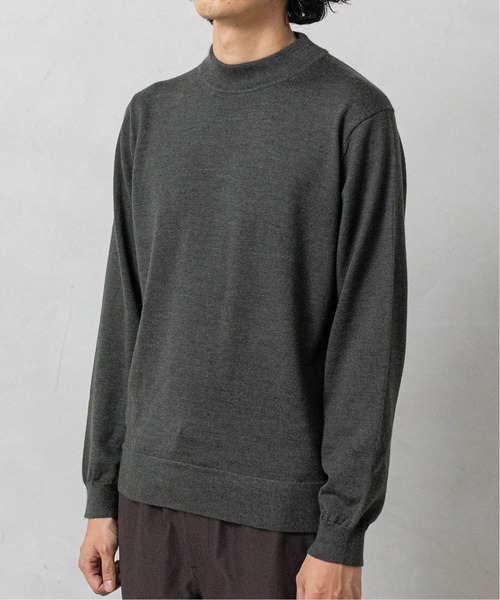 EDIFICE（エディフィス）の「カシミヤ/シルク/ウール クリスタル モックネック ニット（ニット/セーター・メンズ・ライトグレー/ブラック/ベージュ/カーキ/ボルドー/ダークブルー・SMALL/MEDIUM/LARGE）」の5枚目の写真