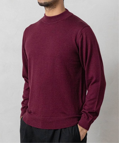 EDIFICE（エディフィス）の「カシミヤ/シルク/ウール クリスタル モックネック ニット（ニット/セーター・メンズ・ライトグレー/ブラック/ベージュ/カーキ/ボルドー/ダークブルー・SMALL/MEDIUM/LARGE）」の6枚目の写真