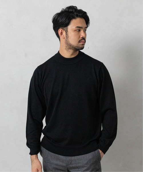 EDIFICE（エディフィス）の「カシミヤ/シルク/ウール クリスタル モックネック ニット（ニット/セーター・メンズ・ライトグレー/ブラック/ベージュ/カーキ/ボルドー/ダークブルー・SMALL/MEDIUM/LARGE）」の7枚目の写真