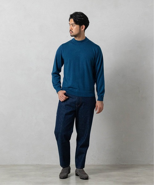 EDIFICE（エディフィス）の「カシミヤ/シルク/ウール クリスタル モックネック ニット（ニット/セーター・メンズ・ライトグレー/ブラック/ベージュ/カーキ/ボルドー/ダークブルー・SMALL/MEDIUM/LARGE）」の15枚目の写真