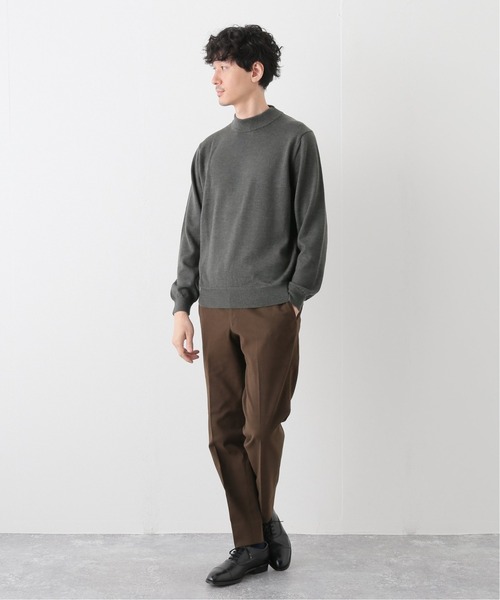 EDIFICE（エディフィス）の「カシミヤ/シルク/ウール クリスタル モックネック ニット（ニット/セーター・メンズ・ライトグレー/ブラック/ベージュ/カーキ/ボルドー/ダークブルー・SMALL/MEDIUM/LARGE）」の9枚目の写真