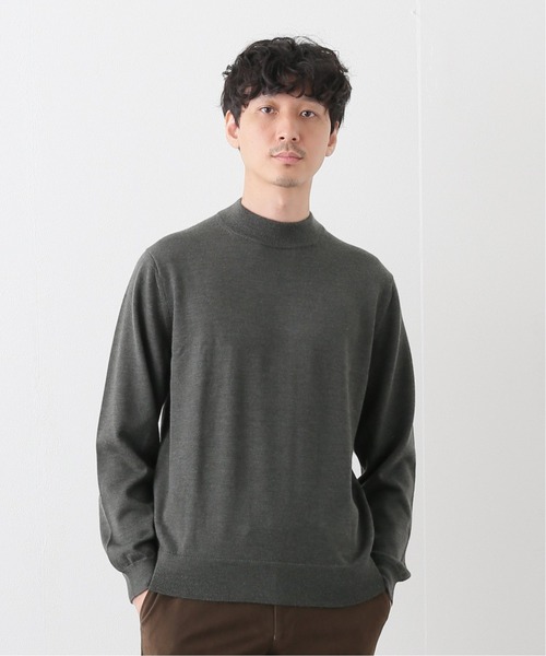 EDIFICE（エディフィス）の「カシミヤ/シルク/ウール クリスタル モックネック ニット（ニット/セーター・メンズ・ライトグレー/ブラック/ベージュ/カーキ/ボルドー/ダークブルー・SMALL/MEDIUM/LARGE）」の16枚目の写真