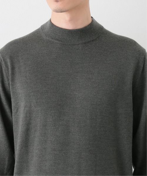 EDIFICE（エディフィス）の「カシミヤ/シルク/ウール クリスタル モックネック ニット（ニット/セーター・メンズ・ライトグレー/ブラック/ベージュ/カーキ/ボルドー/ダークブルー・SMALL/MEDIUM/LARGE）」の22枚目の写真