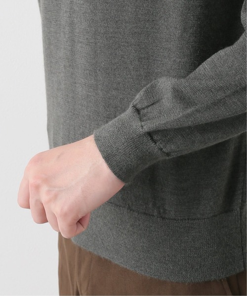 EDIFICE（エディフィス）の「カシミヤ/シルク/ウール クリスタル モックネック ニット（ニット/セーター・メンズ・ライトグレー/ブラック/ベージュ/カーキ/ボルドー/ダークブルー・SMALL/MEDIUM/LARGE）」の10枚目の写真