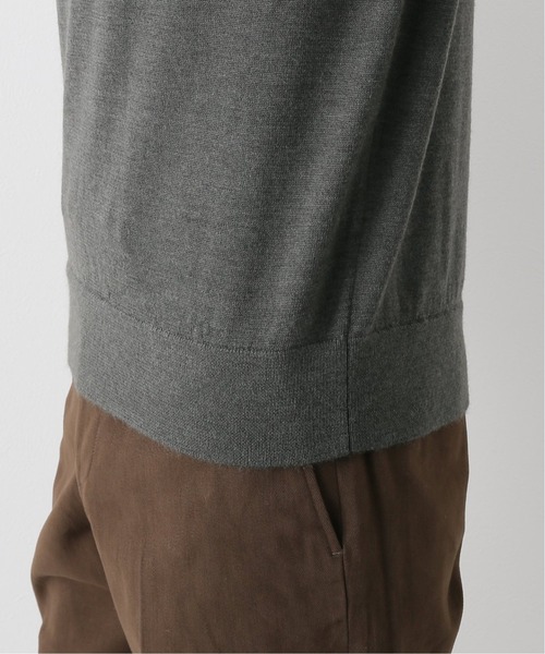 EDIFICE（エディフィス）の「カシミヤ/シルク/ウール クリスタル モックネック ニット（ニット/セーター・メンズ・ライトグレー/ブラック/ベージュ/カーキ/ボルドー/ダークブルー・SMALL/MEDIUM/LARGE）」の17枚目の写真