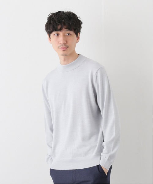 EDIFICE（エディフィス）の「カシミヤ/シルク/ウール クリスタル モックネック ニット（ニット/セーター・メンズ・ライトグレー/ブラック/ベージュ/カーキ/ボルドー/ダークブルー・SMALL/MEDIUM/LARGE）」の18枚目の写真