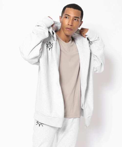 SY32 by SWEET YEARS（エスワイサーティトゥバイスィートイヤーズ）の「SY32 by SWEETYEARS /エスワイサーティトゥバイ スィートイヤーズ/BIG SILHOUETTEヘヴィーZIPフーディー（パーカー・メンズ・ブラック/グレー/ホワイト/レッド・SMALL/LARGE/MEDIUM/X-LARGE）」の8枚目の写真