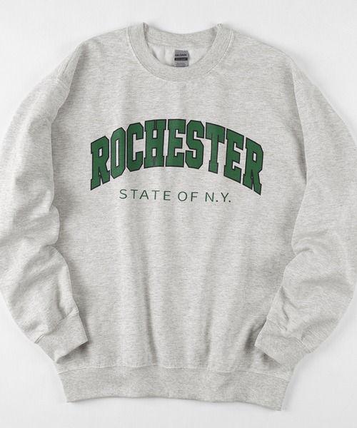 make a ray!（メイク ア レイ！）の「カレッジロゴ クルーネック オーバーサイズ スウェット/トレーナー（スウェット・メンズ・ネイビー/グレー/グリーン/グレー系その他/グレー系その他2/ブラック/グレー系その他3/グリーン系その他/グレー系その他4・M/L/XL）」の4枚目の写真