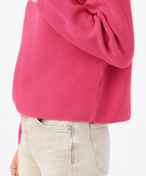 TOMORROWLAND (トゥモローランド)の「コットンポリエステルリリヤーン バックレースアッププルオーバー(ニット/セーター・レディース・ピンク/ホワイト/キャメル/ネイビー・S)」の14枚目の写真