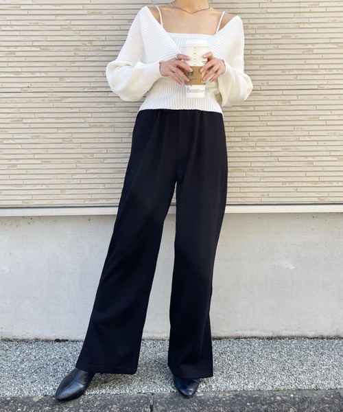 CLEA（クレア）の「キャミレイヤードデザインニット（ニット/セーター・レディース・ブラウン/アイボリー/ブラック・FREE）」の16枚目の写真