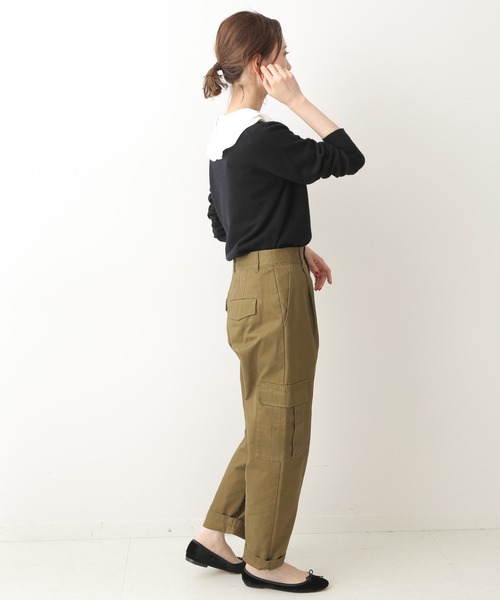IENA - 2017SS IENA イエナ フリルカラートップス 美品 IENA（イエナ）の「フリルカラー付きプルオーバー（ニット