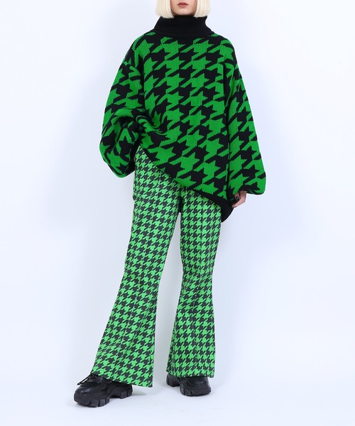 PUNYUS（プニュズ）の「千鳥柄イージーパンツ（その他パンツ・レディース・ホワイト/オレンジ/グリーン・1/2/4/3）」の11枚目の写真