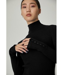RIM.ARK | Metal button highneck knit(ニット/セーター)
