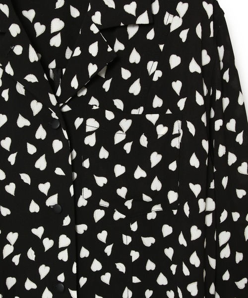 ADAM ET ROPE'（アダムエロペ）の「ランダムハートプリントワンピース（ワンピース・レディース・ブラック・FREE）」の13枚目の写真