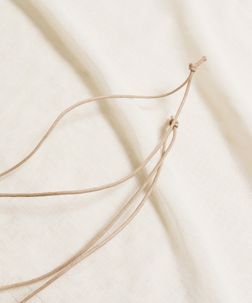 MADULI（マドゥリ）の「MADULI マドゥリ / ユニセックスドローストリングレザー巾着バッグ レザーショルダー巾着バケツバッグ / 21545（トートバッグ・レディース・ダークブラウン/ブラック/シルバー/ライトベージュ・FREE）」の18枚目の写真