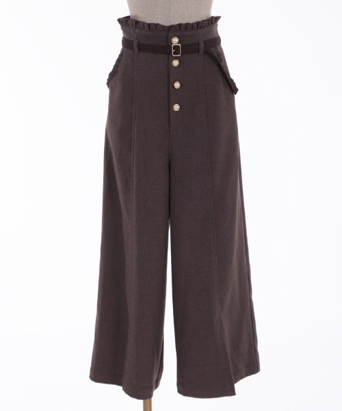 axes femme POETIQUE（アクシーズファムポエティック）の「ハイウエストロングパンツ（その他パンツ・レディース・ブラウン/ブラック/グリーン・MEDIUM）」の21枚目の写真