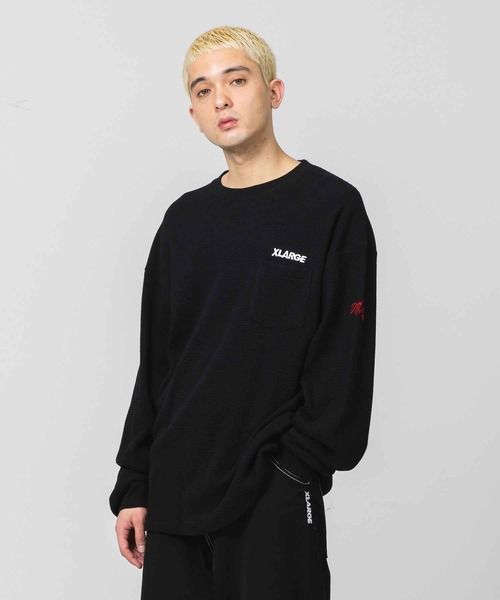 XLARGE(エクストララージ)の「THERMAL L/S POCKET TEE(Tシャツ/カットソー・メンズ・ネイビー/グリーン/ブラック・M/S/XL/L)」の2枚目の写真