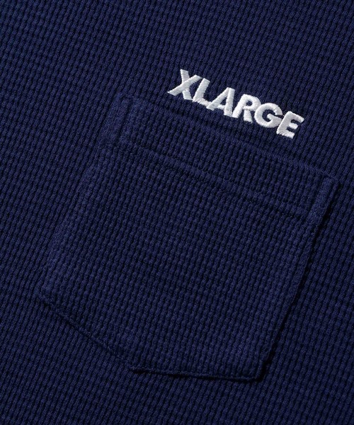 XLARGE(エクストララージ)の「THERMAL L/S POCKET TEE(Tシャツ/カットソー・メンズ・ネイビー/グリーン/ブラック・M/S/XL/L)」の9枚目の写真