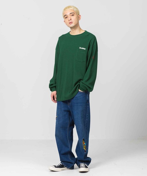 XLARGE(エクストララージ)の「THERMAL L/S POCKET TEE(Tシャツ/カットソー・メンズ・ネイビー/グリーン/ブラック・M/S/XL/L)」の12枚目の写真