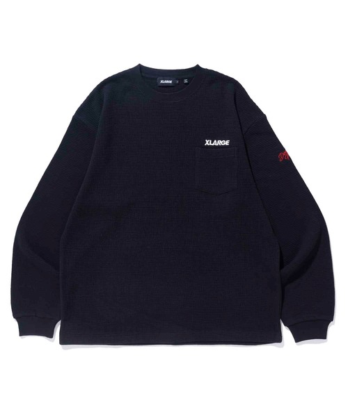 XLARGE(エクストララージ)の「THERMAL L/S POCKET TEE(Tシャツ/カットソー・メンズ・ネイビー/グリーン/ブラック・M/S/XL/L)」の15枚目の写真