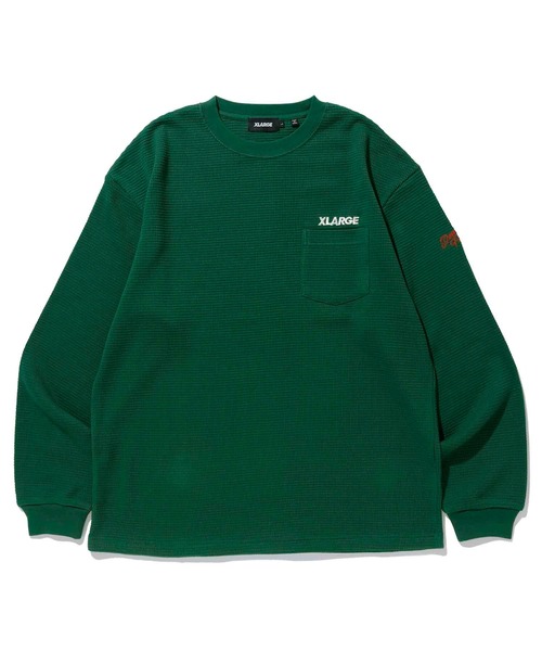 XLARGE(エクストララージ)の「THERMAL L/S POCKET TEE(Tシャツ/カットソー・メンズ・ネイビー/グリーン/ブラック・M/S/XL/L)」の16枚目の写真