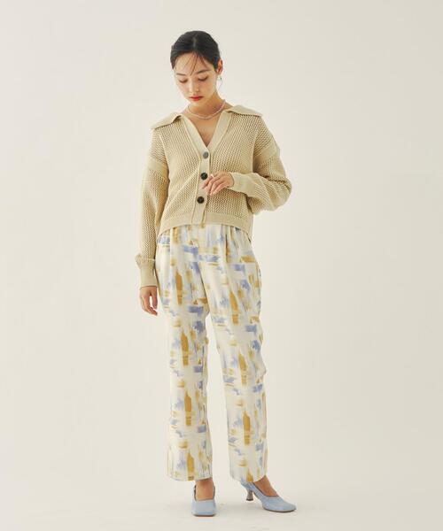 EMMEL REFINES(エメルリファインズ)の「<EMMEL REFINES(エメル リファインズ)>EM 幾何プリント タックパンツ(その他パンツ・レディース・ライトブルー/オフホワイト・FREE)」の11枚目の写真