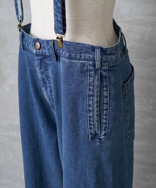 BEARDSLEY(ビアズリー)の「《FRIPIER・ユニセックス》サスペンダーデニムパンツ(その他パンツ・レディース・ブルー・FREE)」の2枚目の写真