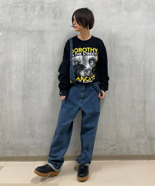 BEARDSLEY(ビアズリー)の「《FRIPIER・ユニセックス》サスペンダーデニムパンツ(その他パンツ・レディース・ブルー・FREE)」の3枚目の写真