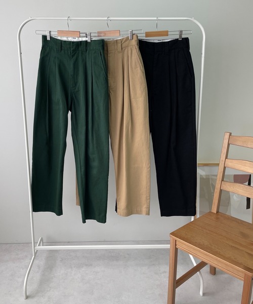 LE MORE(リモア)の「ハイウエストタックストレートパンツ(その他パンツ・レディース・ブラック/ベージュ/グリーン・S/M)」の22枚目の写真