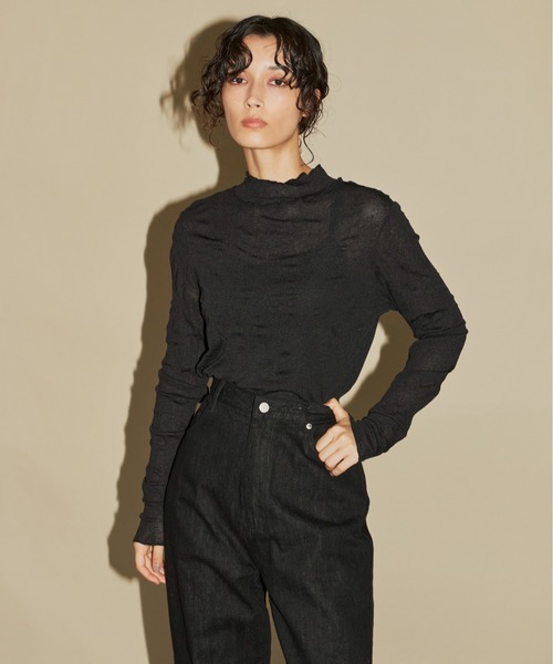 Aunt Marie's（アントマリーズ）の「ワッシャーシアータートルメロウトップス（Tシャツ/カットソー・レディース・ホワイト/ブラック/パープル/ピンク/ブルー/オレンジ/ベージュ/ブラウン・FREE）」の12枚目の写真