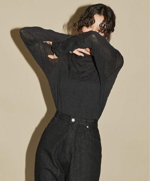 Aunt Marie's（アントマリーズ）の「ワッシャーシアータートルメロウトップス（Tシャツ/カットソー・レディース・ホワイト/ブラック/パープル/ピンク/ブルー/オレンジ/ベージュ/ブラウン・FREE）」の13枚目の写真