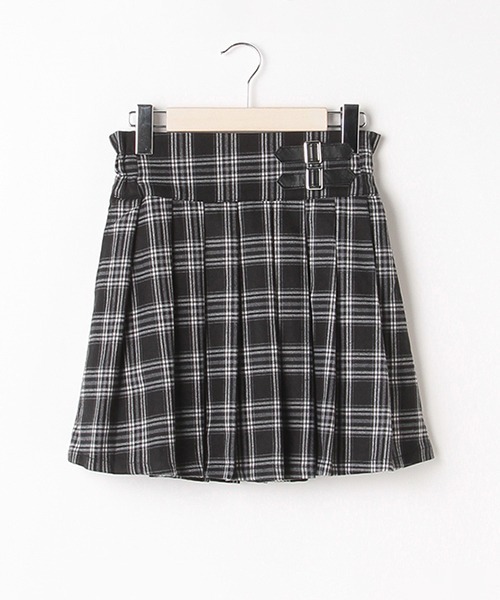 LOVETOXIC(ラブトキシック)の「チェック切替プリーツスカパン(その他パンツ・キッズ・ブラック/ベージュ・SS/S/M/L)」の2枚目の写真