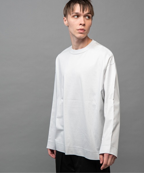 MR.OLIVE（ミスターオリーブ）の「ハイゲージ コットン / ビッグシルエット ロンT（Tシャツ/カットソー・メンズ・グレー系その他/ダークグレー/アイボリー/スモークグレー・SMALL/LARGE/MEDIUM）」の4枚目の写真