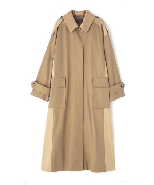 JILL STUART（ジルスチュアート）の「《Exclusive Line》ブロッキングロングコート（ステンカラーコート・レディース・カーキ・MEDIUM）」の5枚目の写真