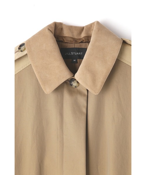 JILL STUART（ジルスチュアート）の「《Exclusive Line》ブロッキングロングコート（ステンカラーコート・レディース・カーキ・MEDIUM）」の7枚目の写真