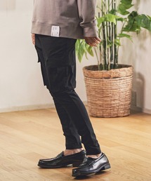 mp9707- High Stretch Nylon Tapered Skinny Rib Cargo Pants カーゴパンツ