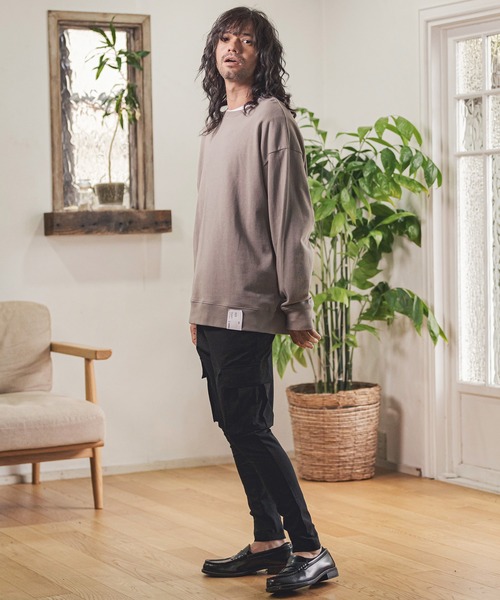 CAMBIO（カンビオ）の「mp9707- High Stretch Nylon Tapered Skinny Rib Cargo Pants カーゴパンツ（カーゴパンツ・メンズ・ブラック/オリーブ・L/M/S）」の5枚目の写真