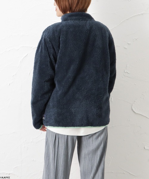 Mac-House（マックハウス）の「Penfield ペンフィールド×ゆるキャン△ ボアフリースジャケット（ブルゾン・レディース・ベージュ/ネイビー/ブラウン/グレー/オフホワイト・S/M/L/XL）」の11枚目の写真