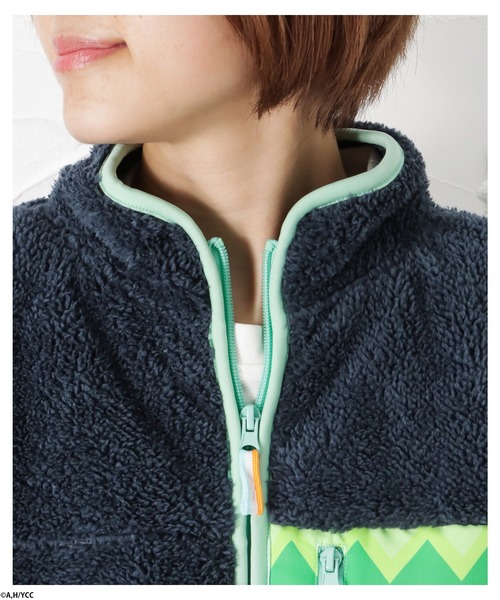 Mac-House（マックハウス）の「Penfield ペンフィールド×ゆるキャン△ ボアフリースジャケット（ブルゾン・レディース・ベージュ/ネイビー/ブラウン/グレー/オフホワイト・S/M/L/XL）」の12枚目の写真