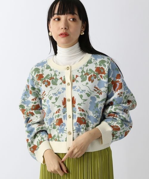 LOWRYS FARM(ローリーズファーム)の「ヴィンテージハナカーディガンLS 263759(カーディガン/ボレロ・レディース・ホワイト系その他/ブラック系その他・FREE)」の5枚目の写真