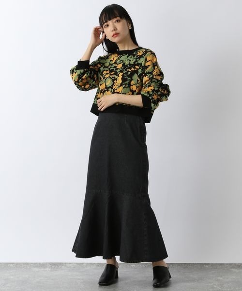 LOWRYS FARM(ローリーズファーム)の「ヴィンテージハナカーディガンLS 263759(カーディガン/ボレロ・レディース・ホワイト系その他/ブラック系その他・FREE)」の7枚目の写真