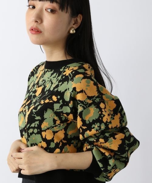 LOWRYS FARM(ローリーズファーム)の「ヴィンテージハナカーディガンLS 263759(カーディガン/ボレロ・レディース・ホワイト系その他/ブラック系その他・FREE)」の9枚目の写真