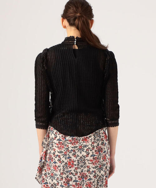 ISABEL MARANT（イザベルマラン）の「ISABEL MARANT ROSCOE ミックスレースブラウス（シャツ/ブラウス・レディース・ブラック・34/36）」の3枚目の写真