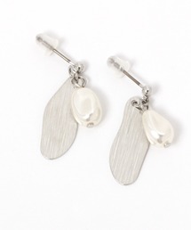 メタルプレートパールピアス