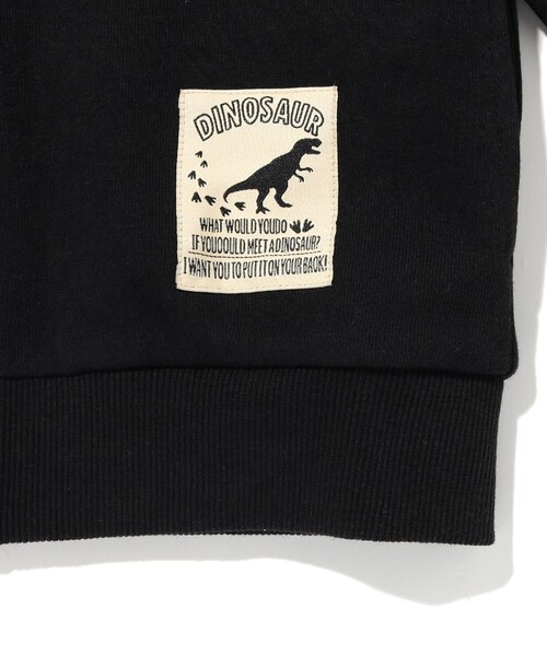 SHOO・LA・RUE（シューラルー）の「◆【90-130cm】裏毛恐竜ツノZIPパーカー（パーカー・キッズ・ライトグレー/ブラック・11/10/12/13/09）」の9枚目の写真