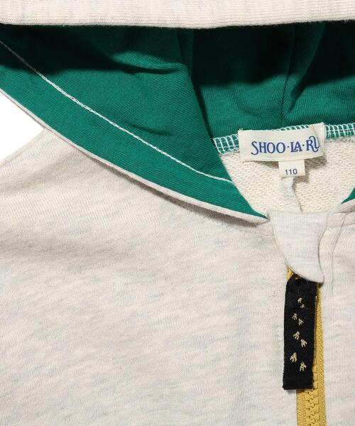 SHOO・LA・RUE（シューラルー）の「◆【90-130cm】裏毛恐竜ツノZIPパーカー（パーカー・キッズ・ライトグレー/ブラック・11/10/12/13/09）」の16枚目の写真