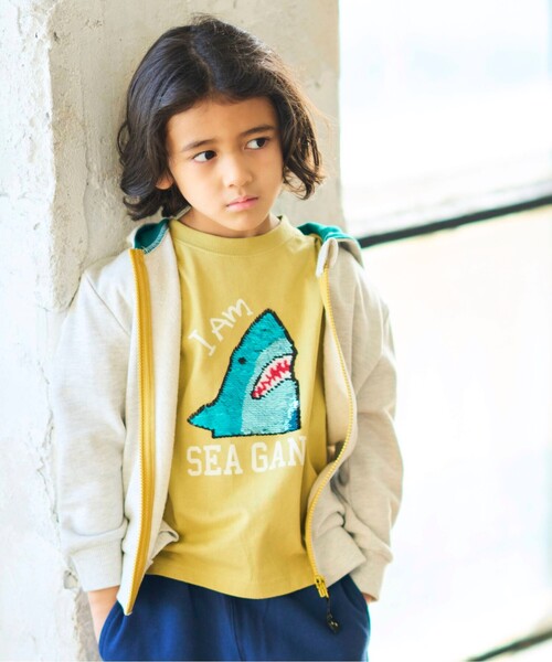 SHOO・LA・RUE（シューラルー）の「◆【90-130cm】裏毛恐竜ツノZIPパーカー（パーカー・キッズ・ライトグレー/ブラック・11/10/12/13/09）」の20枚目の写真