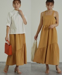 AULI | 【低身長向けサイズ】ブラウスレイヤードワンピース(ワンピース)